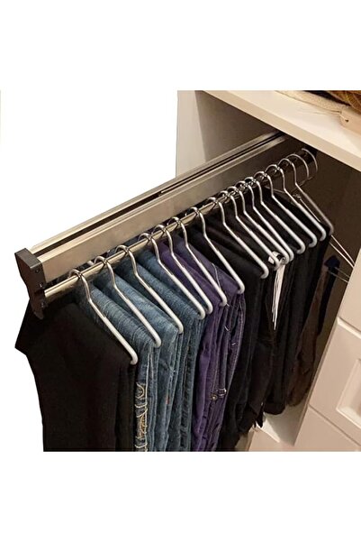 GENERAL Closet Clothes Hanger Rail,Pull-Out Closet Rod 30-60cm,Wardrobe Cloth...