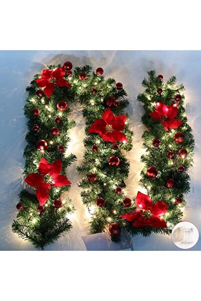 0TO1 TECH Christmas Decorated Garland,0TO1 9FT/2.7m Christmas Rattan Garland ...