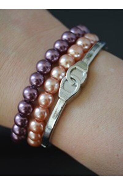Stoneage Clamped bracelet set - multicolored -