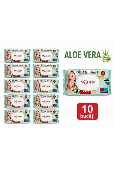 my heart Set 10 buc Servetele 72 buc/pachet Aloe