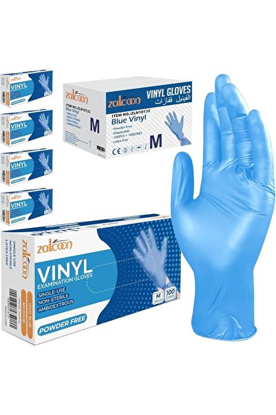 Zalcoon Vinyl Exam disposable Gloves, 4.5g latex free Powder Free Gloves for ...