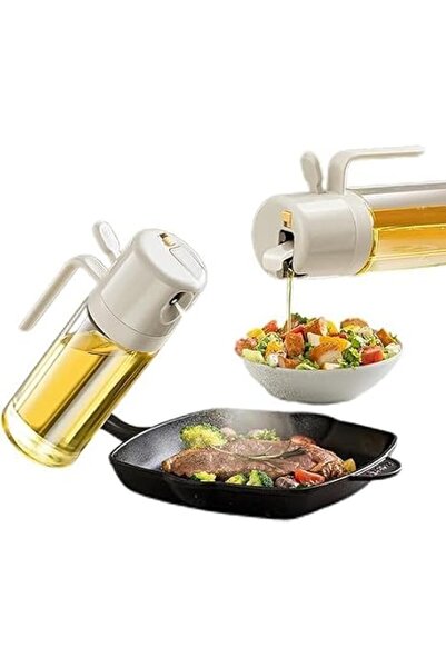 Yelajoy 2 in 1 Olive Oil Dispenser, 16oz/470ml Glass Oil Spray Bottle with Po...