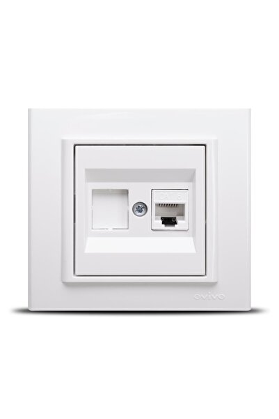 Danex Priză Date Rj45 Cat6 Alb Mina - | 401-010300-229, Ovivo, Alb