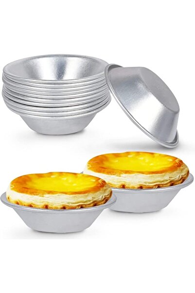 JOYZZZ Egg Tart Molds, 10 Pack Non-Stick Aluminum Mini Tart Pans, Perfect for...