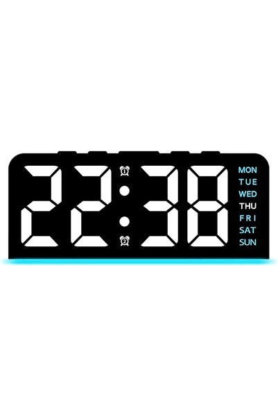 GoodTool ساعة منبه رقمية، ساعة منبه رقمية LED مع إضاءة محيطة وعرض درجة الحرار...