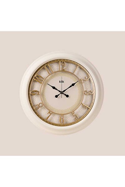 Regal Klik Babil Saray Işıklı Duvar Saati - Krem - 46 cm