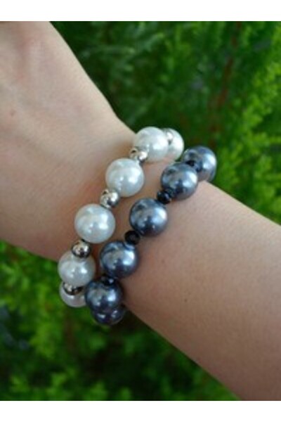 Stoneage Pearl bracelet set - multicolored -