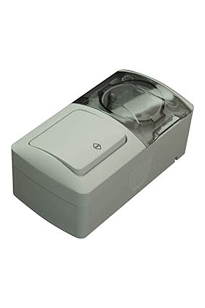 Danex Priză+întrerupător Cap Scară Aplicat 16A Ip54 Gri Pt Eva -, DANEX, Gri