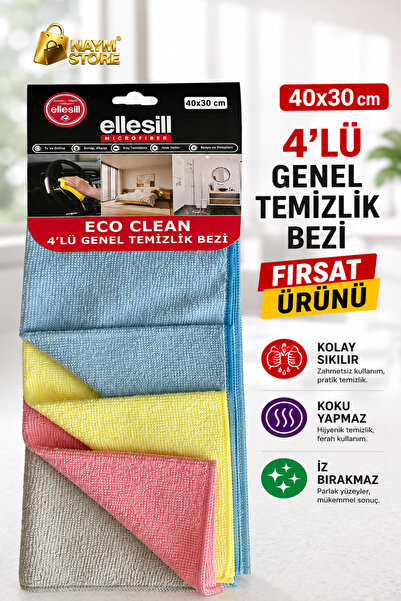 Naym Store Fırsat 4-Pack Microfiber General Cleaning Cloth 40X30 cm