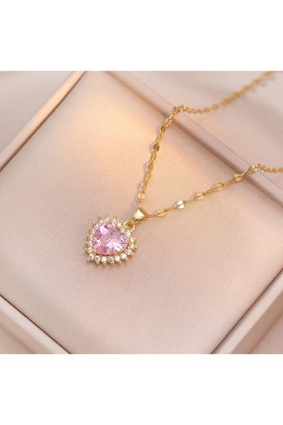 Peach Jewelry Peach Jewerly Γυναικείο Μενταγιόν Από Ανοξείδωτο Ατσάλι Καρδιά ...