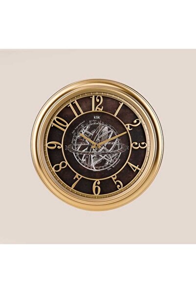 Regal Klik Babil Astro Işıklı Duvar Saati - Gold - 46 cm