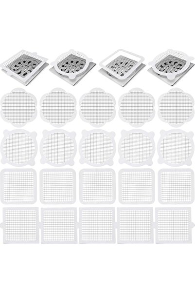 Aputue Hair Catcher, 20-Piece Mesh Drain Cover Set, Reusable Shower Drain Fil...