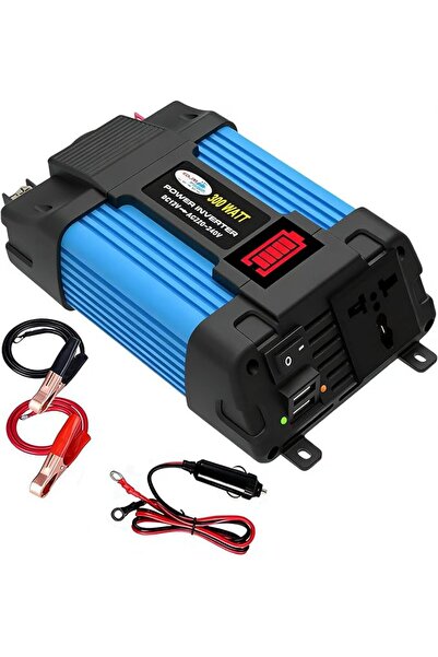 GENERAL 300W Car Power Inverter 12V to 220V with LED Display Dual USB Fast Ch...