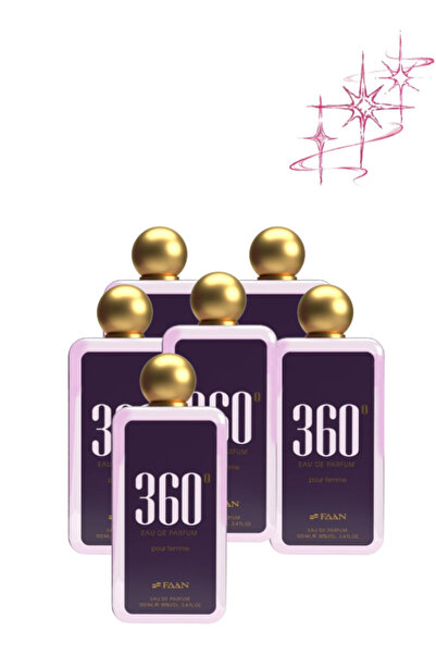 Faan 6 قطع من عطر 360 Pour Femme سعة 100 مل