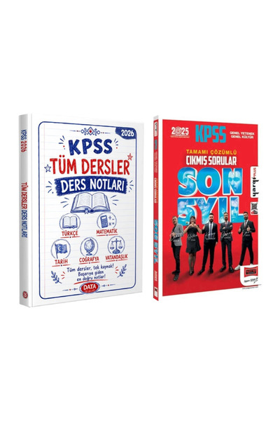 Data Yayınları 2026 KPSS Tüm Dersler Ders Notları - Genel Yetenek Genel Kültü...