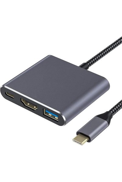 Tazweeq محول USB C إلى HDMI متعدد المنافذ، محول Type-C Hub Thunderbolt 3 إلى ...