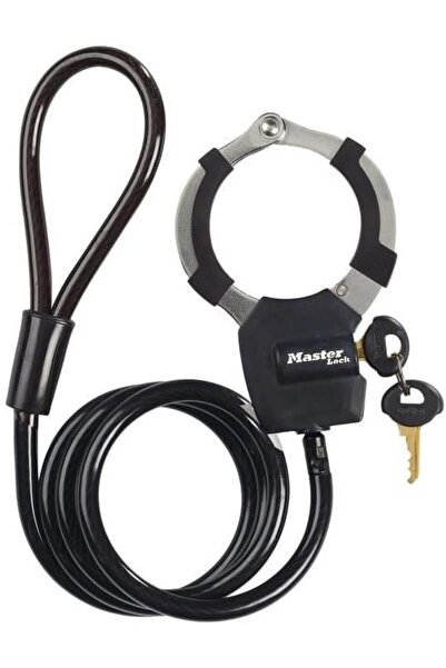 Master Lock كابل قفل فولاذي، 1 متر، أسود