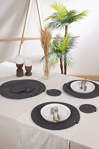 Comfort Craft Σετ 8 τεμαχίων από γιούτα για σουβέρ και σουβλάκια (4 σουβέρ + ...