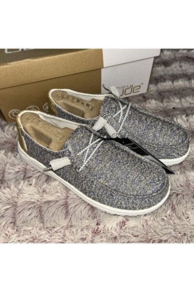 HEY DUDE Wendy Mustard Mix Shoes Size 6. New