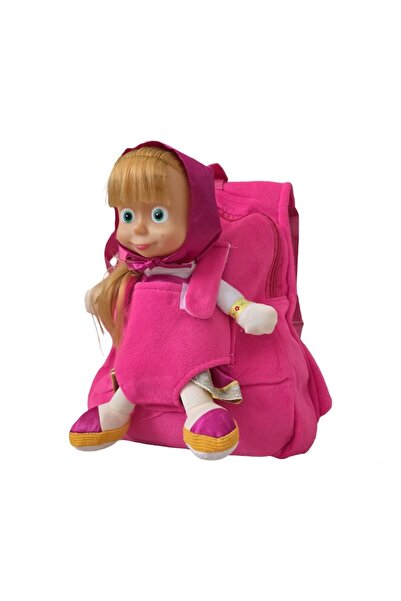 OEM Rucsac 2-în-1 pentru copii cu păpușă de pluș Masha detașabilă, material c...
