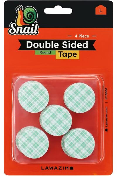 Lawazim Snail Double Sided Mounting Tape 4 Piece Round Shape | Round Foam Sti...