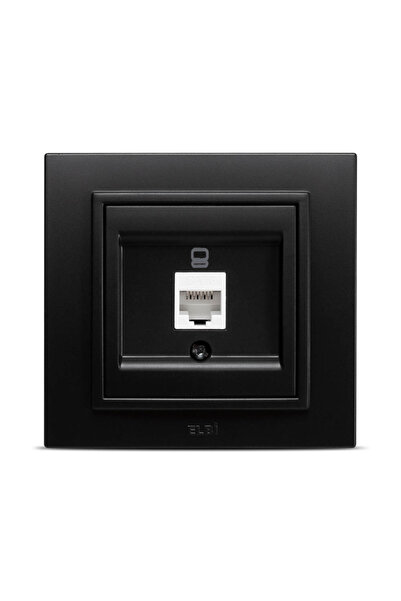 ELBİ Priză Date 1xrj45 Cat6e Negru Mat Zena -, Elbi, Negru