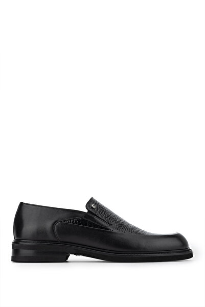 Tamer Tanca Men's Genuine Leather Black Classic Shoes