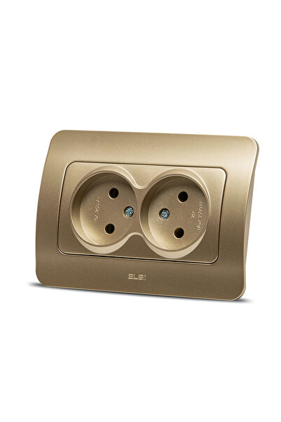 Danex Double schuko 16a titan jazz socket -, elbi, multicolor