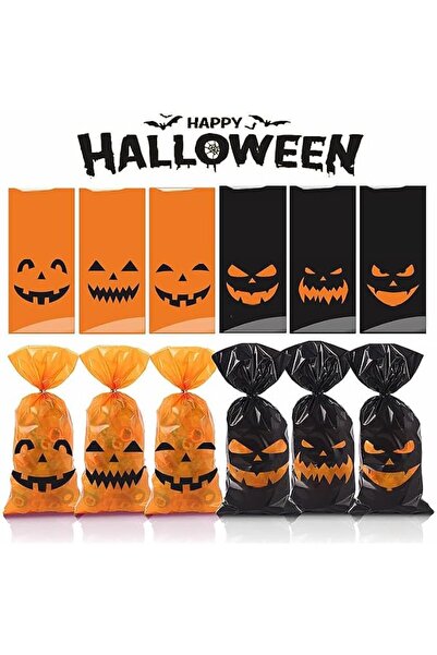 Vurtboly 100PCS Halloween Candy Treat Bags for Kids Trick or Treat Cellophane...