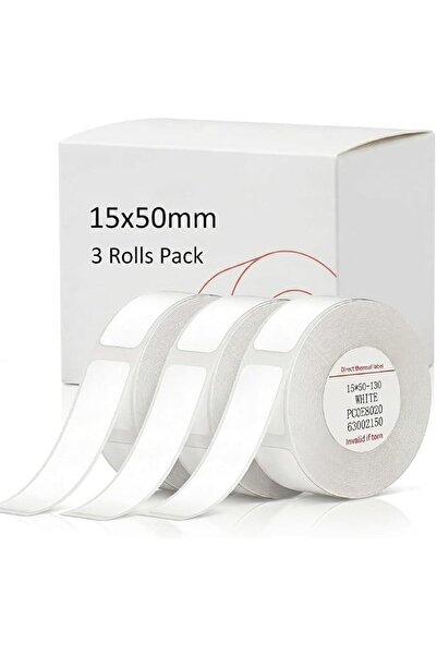 Generic 3 لفات من شريط الملصقات الأبيض لجهاز NIIMBOT D11 D110 D101 لصنع الملص...