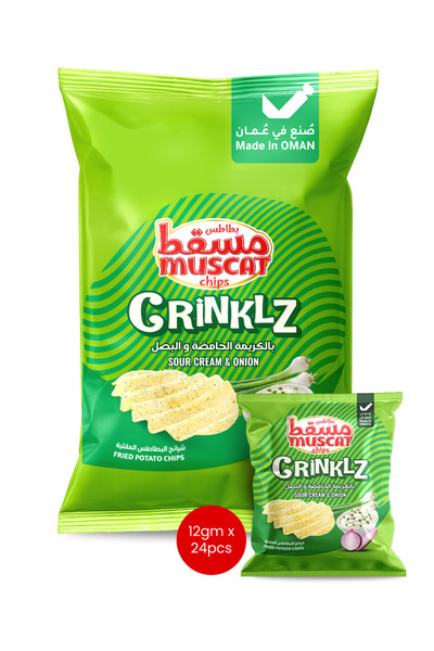 Generic Brand Muscat Chips Crinklz Sour Cream&Onion 24X12Gm