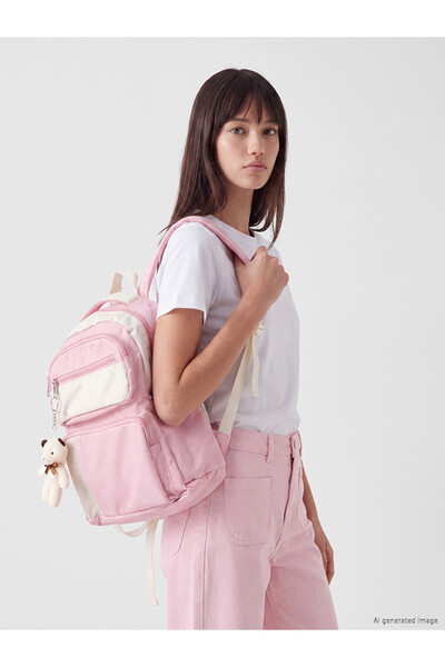 LC Waikiki Rmz Gi̇yi̇m Farkiyla Women's Backpack with Animal Accessories