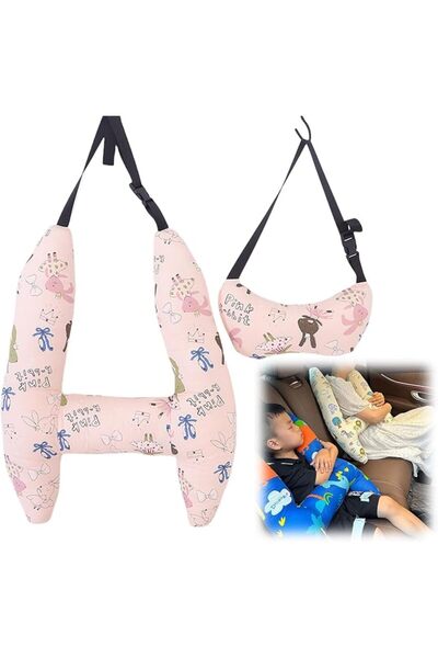AZONEE H-Shape - Kid Car Sleeping Head Support, Baby Toddler Travel Pillows f...