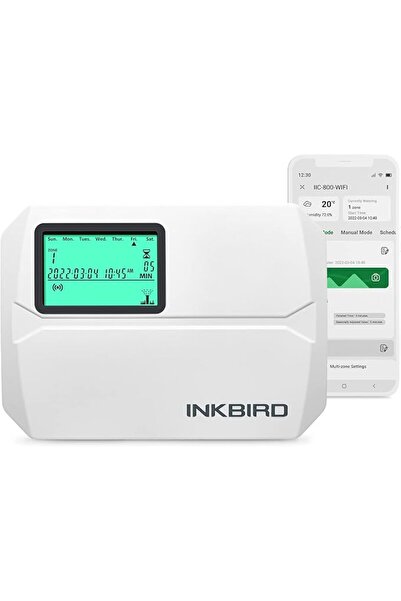 INKBIRDPLUS جهاز تحكم ذكي للري INKBIRD IIC-800-WiFi، تحكم في 8 مناطق، مؤقت ري...