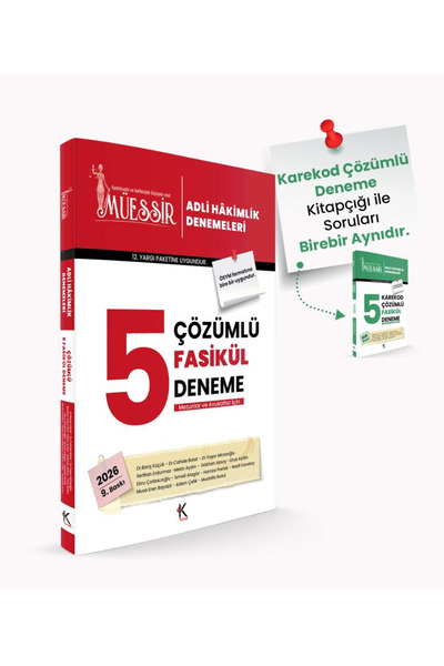 Temsil Kitap Müessir 2026 Adli Hakimlik Tamamı Çözümlü 5 Deneme