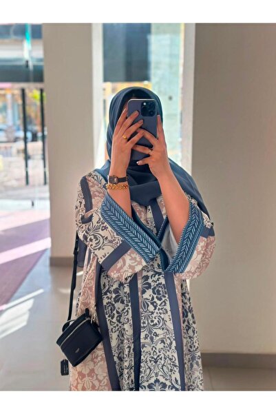 Generic Brand Abaya Eifan Blackberry Printed with Hijab - Light Summer Style