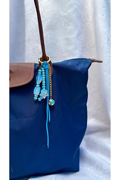 Merishe Jewerly Colorful Beaded Bag Charm – Blue