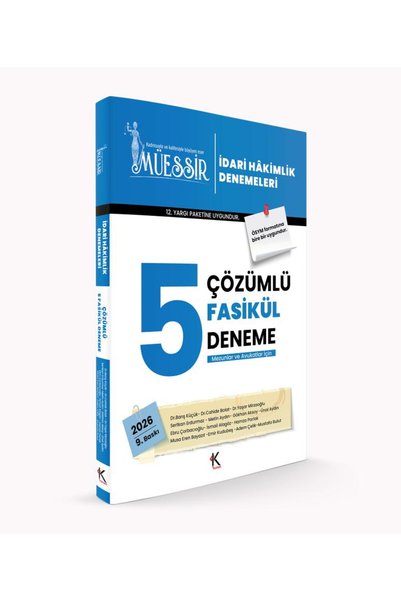Temsil Kitap Müessir 2026 İdari Hakimlik Tamamı Çözümlü 5 Deneme