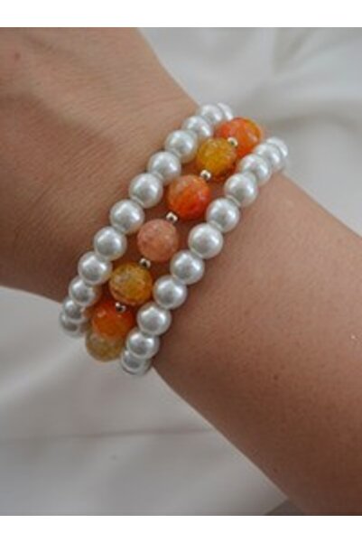 Stoneage Agate Venci Bracelet Set - Multi-Colored
