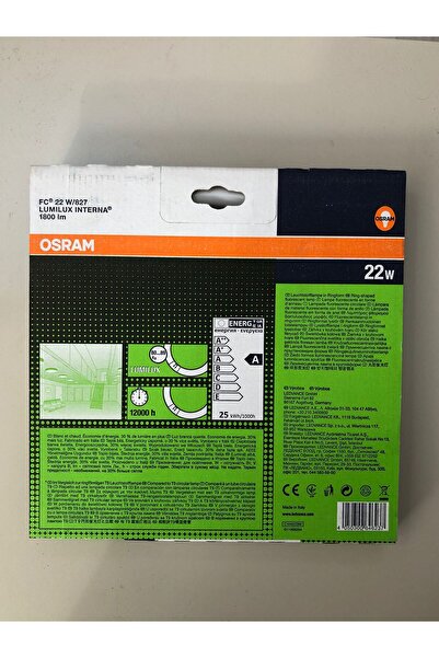 Osram 22W/827 SARI 1800 LÜMEN T5 SİMİT FLORESAN DIŞ ÇAP:22CM