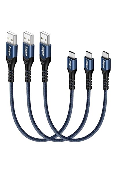 Fasgear 1ft USB C Cable, 3 Pack 0.3m Short USB Type-C 2.0 Cable High Speed an...
