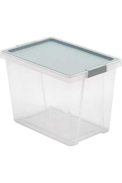 Tatay Storage Box with Lid, 15L Capacity, with Handles, Recycled PP Lid, Tran...