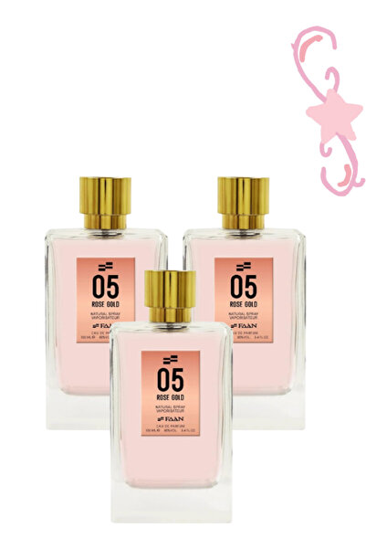 Faan 3 قطع عطر 05 روز جولد 100 مل