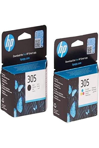 Hpamba Hp 305 Black Original Ink Cartridge (1) + Hp 305 Tri-Color Original In...