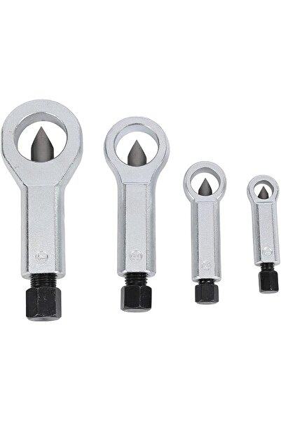Lawazim Heavy Duty Nut Splitter Set -4 Piece- Adjustable Nut Breaking and Rem...