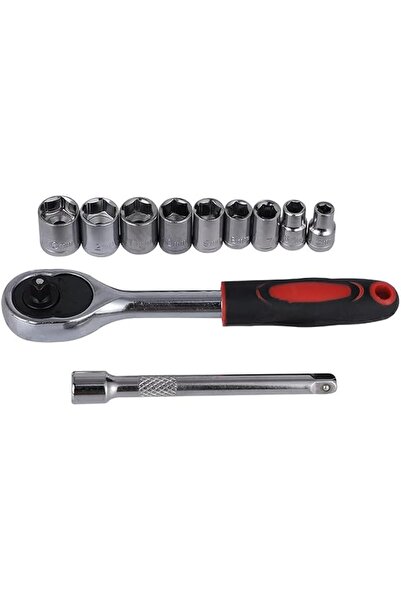 Lawazim Ratchet Wrench Set - 10 Piece 1/4 Inch - Mirror-Polished Ergonomic Ha...