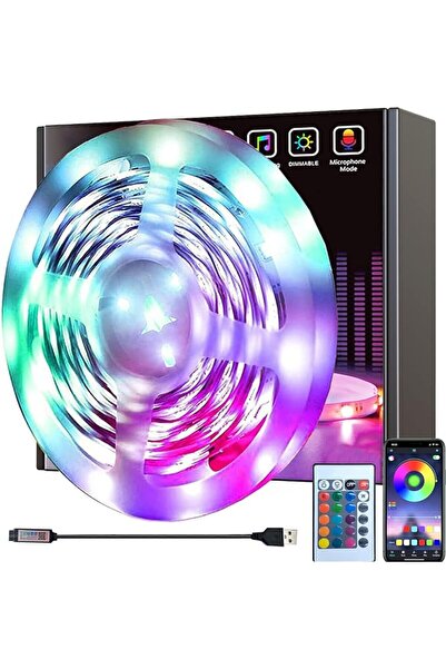 GENERAL أشرطة إضاءة LED بطول 16.4 قدم/5 متر متغيرة الألوان مع جهاز تحكم عن بع...