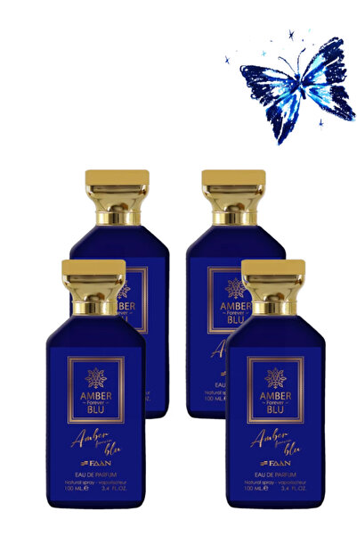 Faan 4 قطع من عطر أمبر فوريفر بلو 100 مل