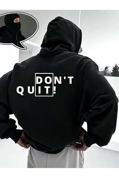 LAND MODA Kar Maskeli Ninja Unisex Sweatshirt Hırka 2iplik kalın polar