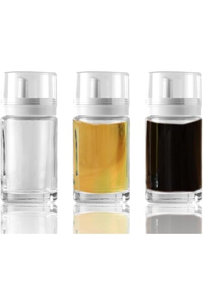 ALMEKAQUZ Small Glass Olive Oil and Vinegar Dispenser Bottles,Oil and Vinegar...